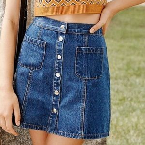 UO | BDG Button Front Skirt